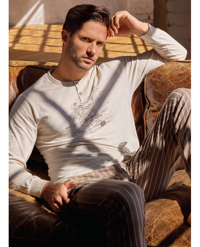 Pigiama uomo serafino manica lunga – World Trip | INFIOREUOMO