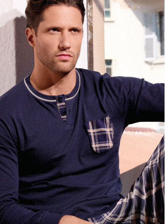 Pigiama uomo serafino in jersey di cotone – CHILLING | INFIOREUOMO 2