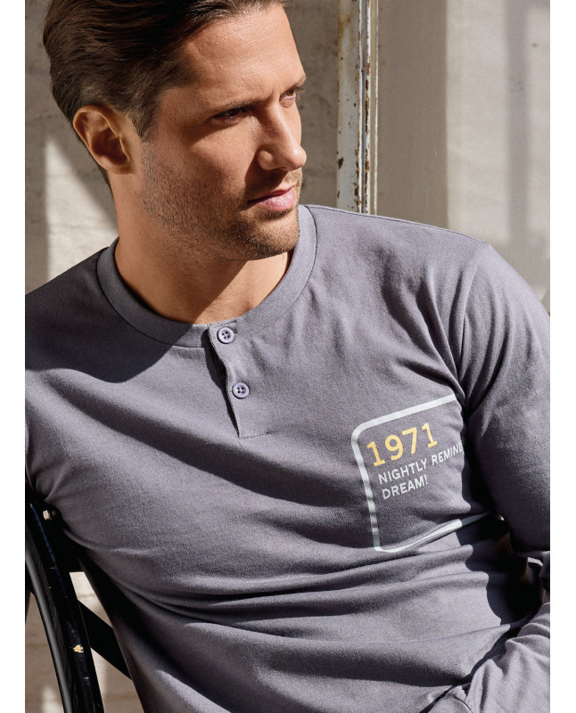 Pigiama uomo serafino in jersey di cotone – MIKADO | INFIOREUOMO