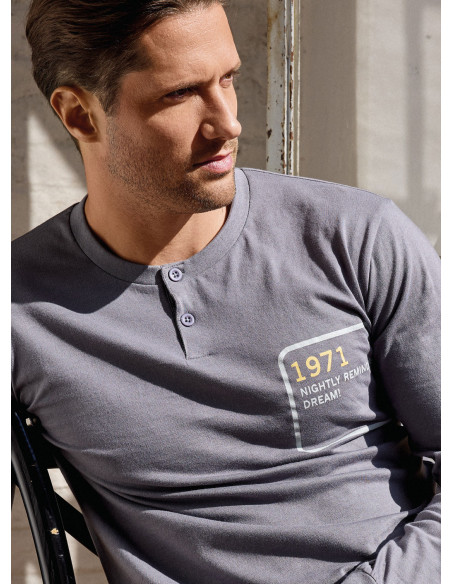 Pigiama uomo serafino in jersey di cotone – MIKADO | INFIOREUOMO