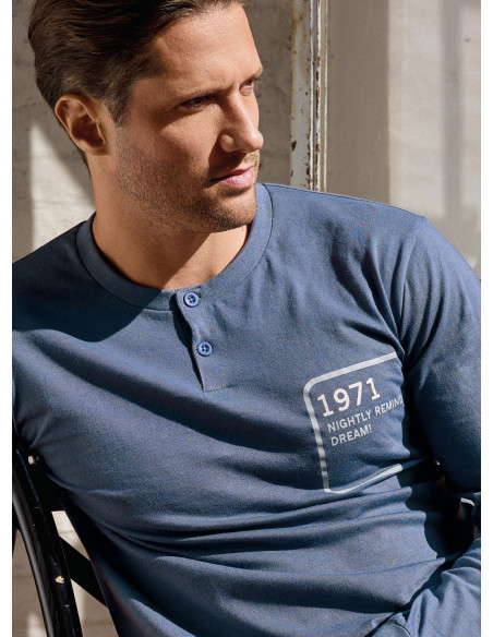 Pigiama uomo serafino in jersey di cotone – MIKADO | INFIOREUOMO