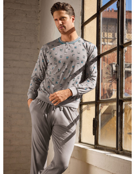 Pigiama uomo serafino in jersey di cotone – GO SURF | INFIOREUOM