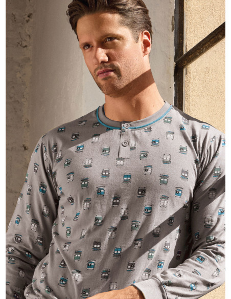 Pigiama uomo serafino in jersey di cotone – GO SURF | INFIOREUOM