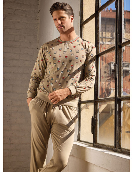 Pigiama uomo serafino in jersey di cotone – GO SURF | INFIOREUOM