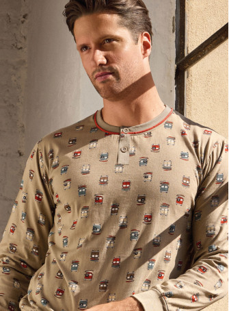 Pigiama uomo serafino in jersey di cotone – GO SURF | INFIOREUOM 2