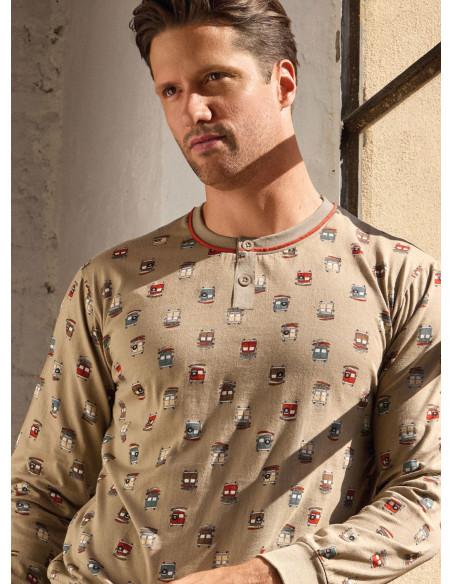 Pigiama uomo serafino in jersey di cotone – GO SURF | INFIOREUOM