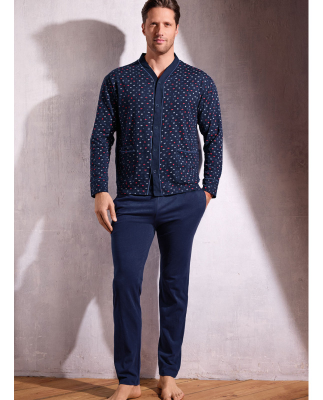Pigiama uomo aperto jersey cotone Oasi | INFIOREUOMO