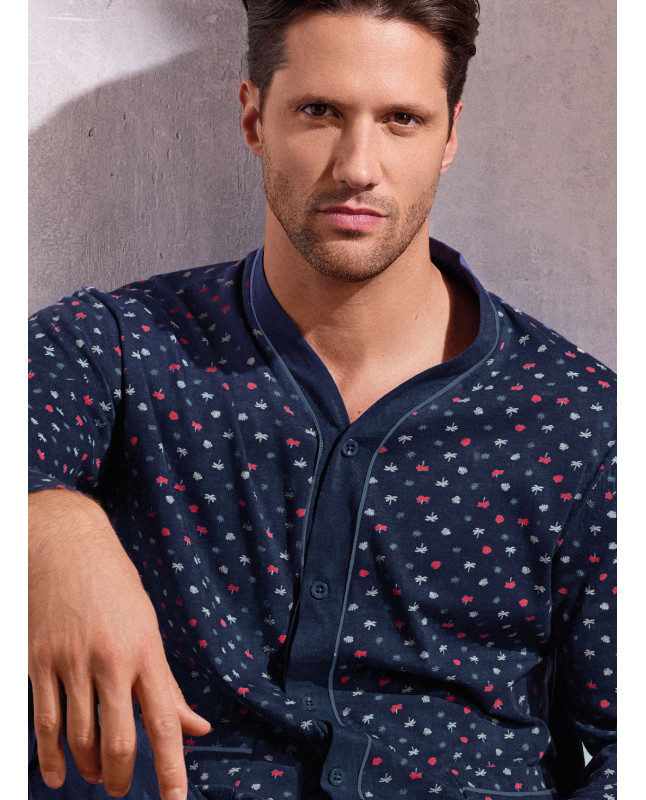 Pigiama uomo aperto jersey cotone Oasi | INFIOREUOMO
