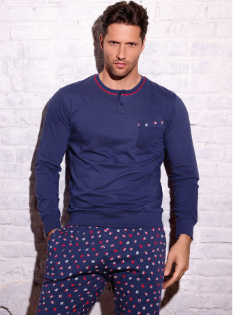 Pigiama uomo serafino in jersey di cotone – Desert | INFIOREUOMO 2