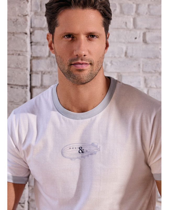 Pigiama uomo girocollo cotone shorts Airship | INFIOREUOMO