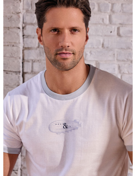 Pigiama uomo girocollo cotone shorts Airship | INFIOREUOMO