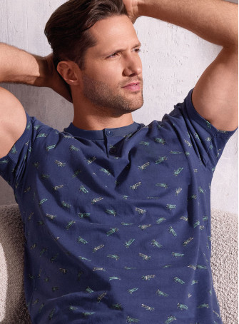 Pigiama uomo serafino cotone shorts Plane | INFIOREUOMO 2