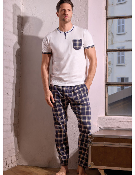 Pigiama uomo serafino cotone Chilling | INFIOREUOMO