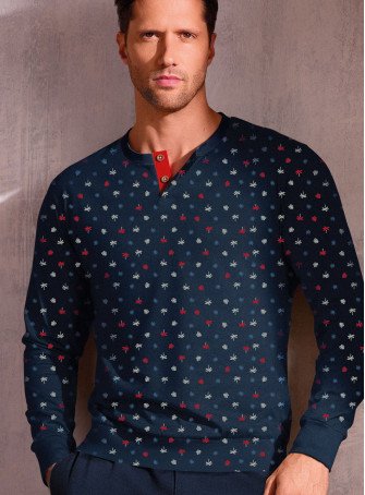 Pigiama uomo serafino jersey cotone Oasi | INFIOREUOMO 2