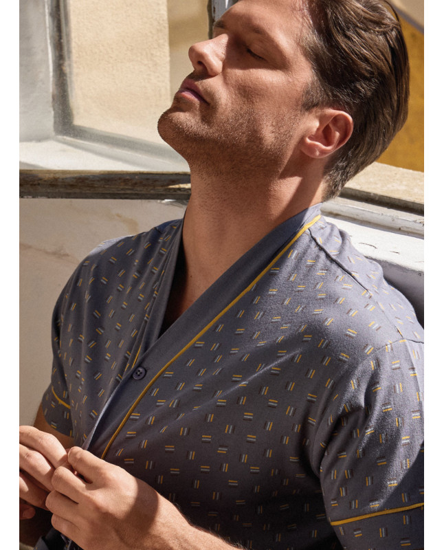 Pigiama uomo aperto cotone shorts Mikado | INFIOREUOMO