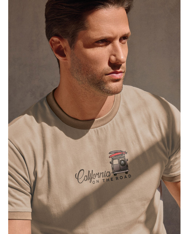 Pigiama uomo girocollo cotone shorts Go Surf | INFIOREUOMO