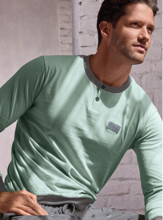 Pigiama uomo serafino in jersey di cotone – Music Play | INFIOREUOMO 2