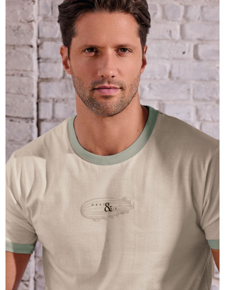 Pigiama uomo girocollo cotone shorts Airship | INFIOREUOMO