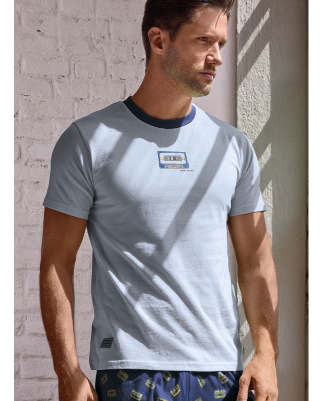 Pigiama uomo girocollo cotone shorts Music Play | INFIOREUOMO