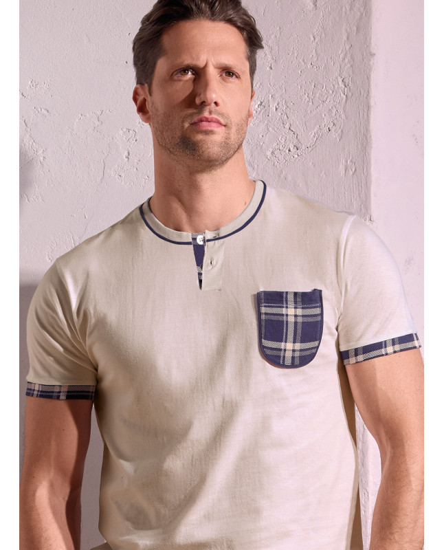 Pigiama uomo serafino cotone Chilling | INFIOREUOMO