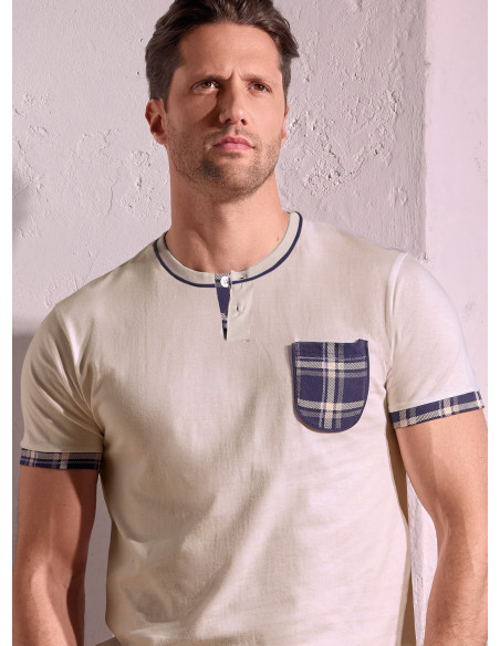 Pigiama uomo serafino cotone Chilling | INFIOREUOMO