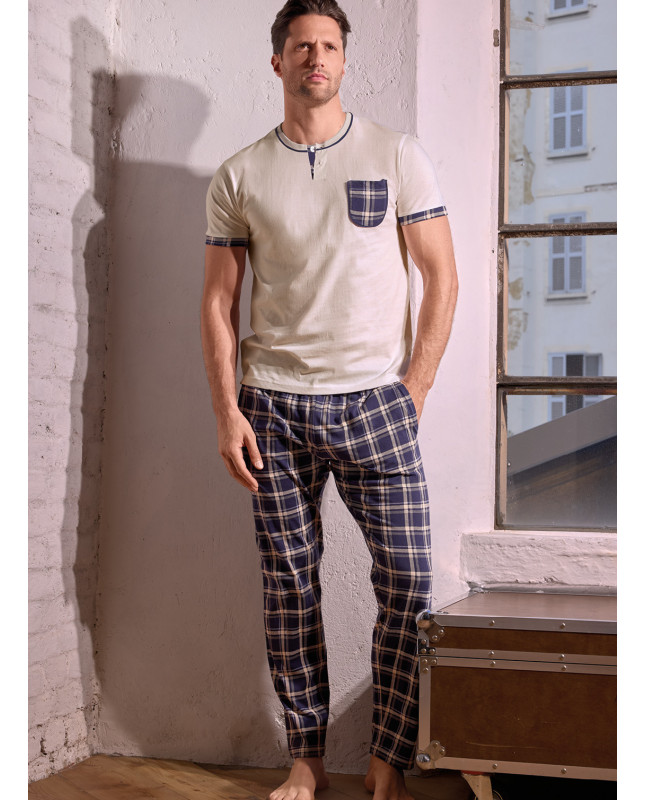 Pigiama uomo serafino cotone Chilling | INFIOREUOMO