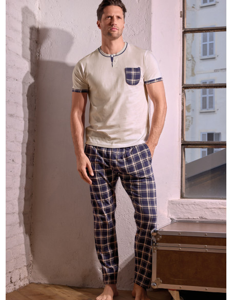 Pigiama uomo serafino cotone Chilling | INFIOREUOMO