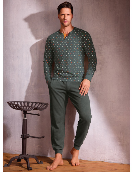 Pigiama uomo serafino jersey cotone Oasi | INFIOREUOMO