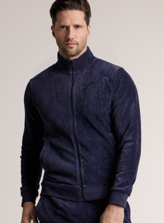 Tuta in tessuto morbido con felpa full zip e pantalone lungo con polsi 2